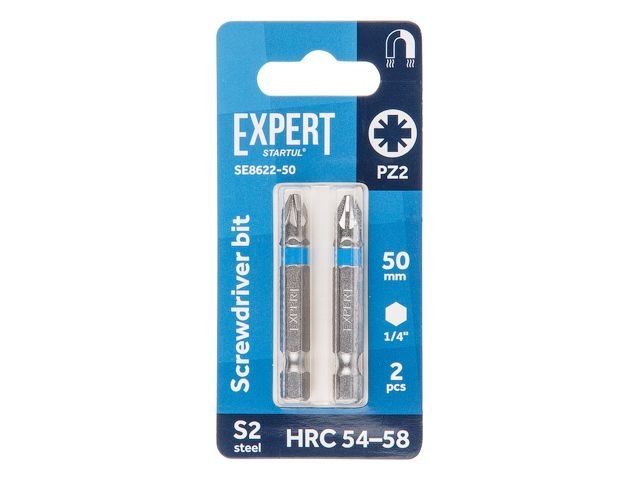 Screwdriver bits PZ2 50mm 2pcs EXPERT STARTUL