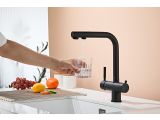 Watch image 3 Kitchen faucet (Lt) D35, Boreal Black with drinking water tap, a-five