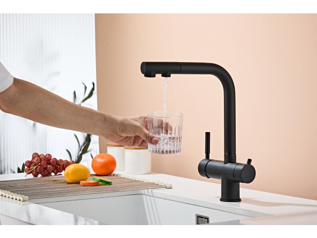 Image 3 Kitchen faucet (Lt) D35, Boreal Black with drinking water tap, a-five