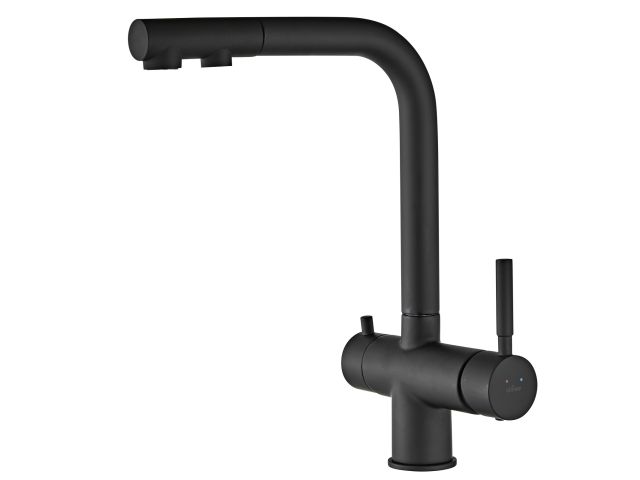 Kitchen faucet (Lt) D35, Boreal Black with drinking water tap, a-five