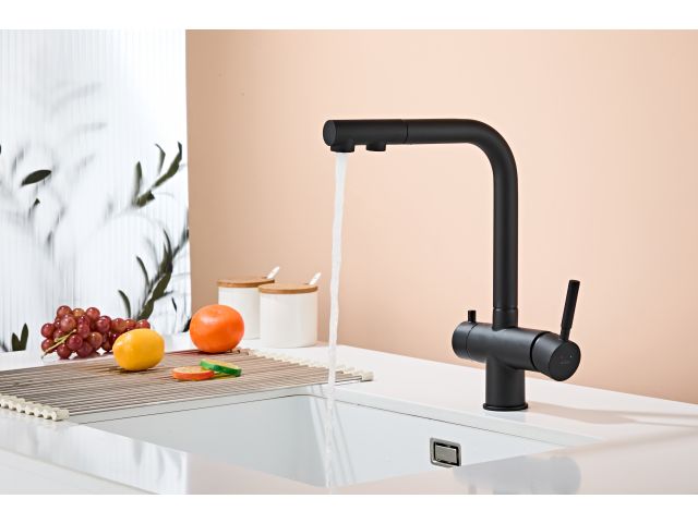 Image 2 Kitchen faucet (Lt) D35, Boreal Black with drinking water tap, a-five