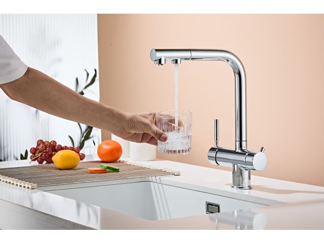 Image 3 Kitchen faucet (Lt) D35, Boreal Chrome with drinking water tap, a-five