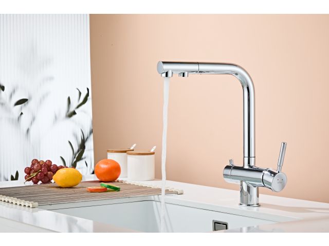 Image 2 Kitchen faucet (Lt) D35, Boreal Chrome with drinking water tap, a-five