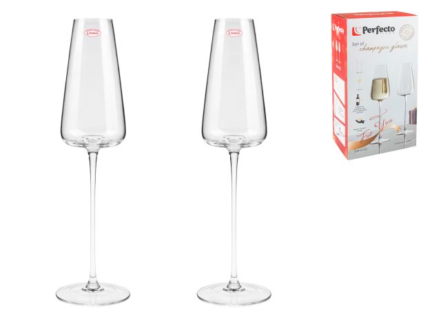 Set of champagne glasses, 2 pieces, 270 ml, Sevilla series, PERFECTO LINEA