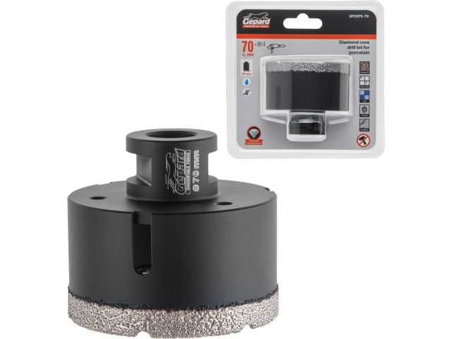 Image 1 Diamond core drill bit for porcelain d 70mm M14 GEPARD