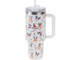 Watch image 1 Thermo mug with straw, 1180 ml, stainless steel, Nordic Charm, Styley series, PERFECTO LINEA