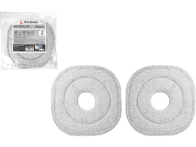 Image 1 Mop refill set for mop with wringing bucket Mopex, 2 pcs., PERFECTO LINEA