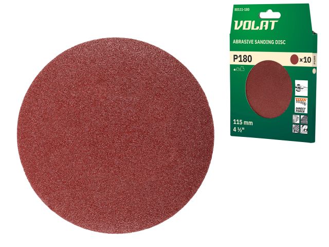 Image 1 Velcro sanding disc 115mm P180 10pcs/pack VOLAT