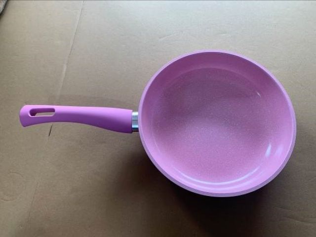 Frying pan 24х5.5 cm, aluminum, non-stick coating, Cook&amp;Fun series, pink, PERFECTO LINEA