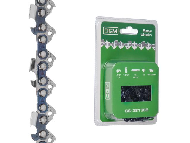 Image 1 Saw chain 40 cm 16" 3/8" LP 1.3 mm 55 th. (blister) DGM