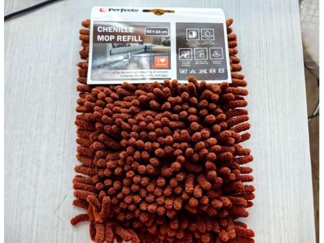 Chenille mop refill, brown, PERFECTO LINEA