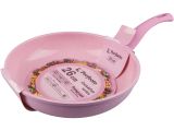 Frying pan 26х5.8 cm, aluminum, non-stick coating, Cook&amp;Fun series, pink, PERFECTO LINEA