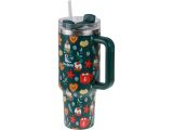 Watch image 1 Thermo mug with straw, 1180 ml, stainless steel, Merry Delights, Styley series, PERFECTO LINEA