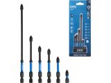 Impact screwdriver bit set PH2 25-150mm 6pcs EXPERT STARTUL