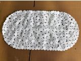 Bath mat, oval 66х35 cm, white, PERFECTO LINEA