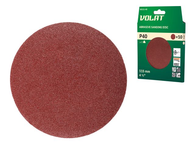 Image 1 Velcro sanding disc 115mm P40 10pcs/pack VOLAT