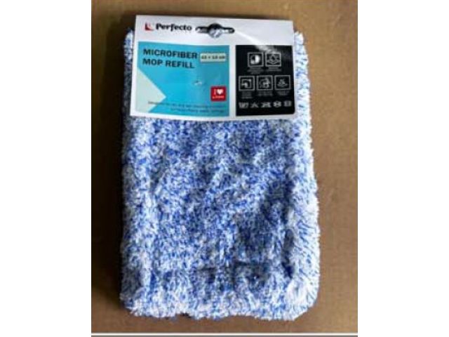 Microfiber mop refill, blue, PERFECTO LINEA