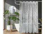 Shower curtain (12 rings included), 180x180 cm, Aura, 3D dew, PERFECTO LINEA
