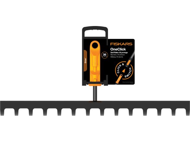 Image 3 Fiskars OneClick Soil Rake 14 prongs