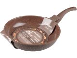 Frying pan 24х5.5 cm, aluminum, non-stick coating, Cook&amp;Fun series, cocoa, PERFECTO LINEA