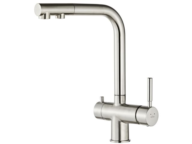 Kitchen faucet (Lt) D35, Boreal Satin with drinking water tap, a-five