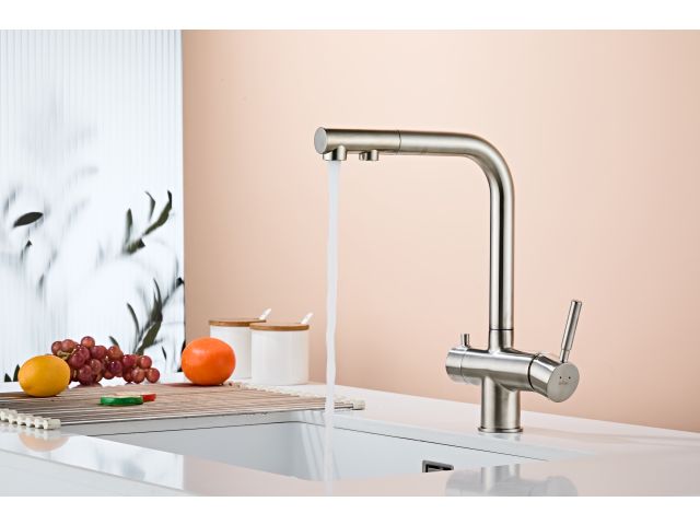 Image 2 Kitchen faucet (Lt) D35, Boreal Satin with drinking water tap, a-five