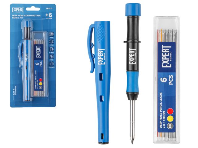 Deep hole construction pencil with lead set EXPERT STARTUL