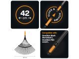 Watch image 4 Fiskars OneClick Leaf Rake metal fan