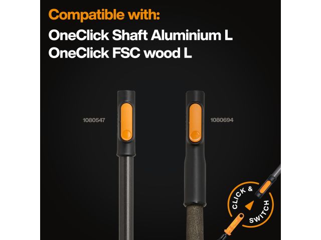 Image 6 Fiskars OneClick Leaf Rake metal fan