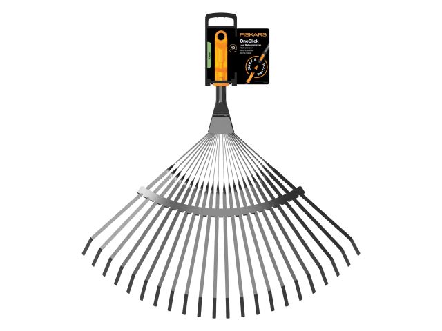 Fiskars OneClick Leaf Rake metal fan