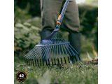 Watch image 3 Fiskars OneClick Leaf Rake metal fan