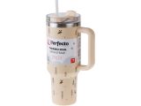 Watch image 3 Thermo mug with straw, 1180 ml, stainless steel, Forest Friends, Styley series, PERFECTO LINEA