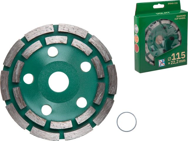 Image 1 Diamond cup wheel 115x22mm double row, for concrete VOLAT
