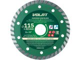 Diamond saw blade 115х22mm Turbo, multipurposе VOLAT