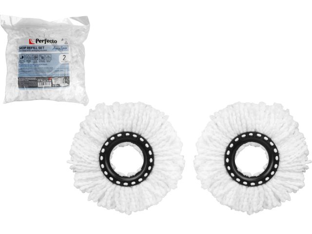 Image 1 Mop refill set for mop with wringing bucket AquaSpin, 2 pcs., PERFECTO LINEA