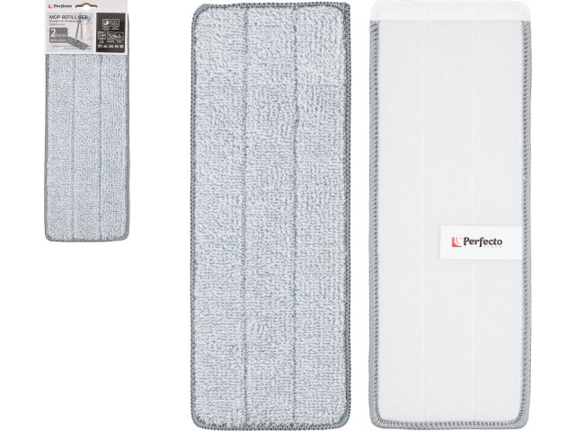 Mop refill set for mop with wringing bucket Scratch mop, 2 pcs., PERFECTO LINEA