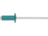 Blind rivet 4.0х10 alum/steel zinc plated RAL 5021 (50 pcs/polybag) STARFIX
