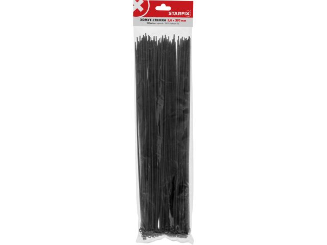 Image 3 Self-locking nylon cable ties 3,6х370(black) 100pcs/bag STARFIX