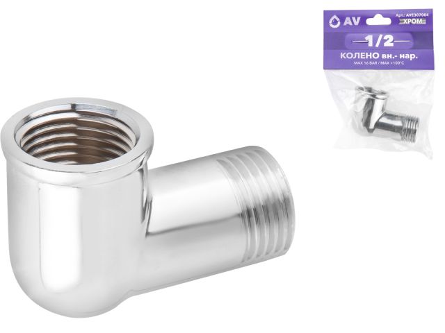 Elbow 1/2" f.-m. CHROME, AV Engineering