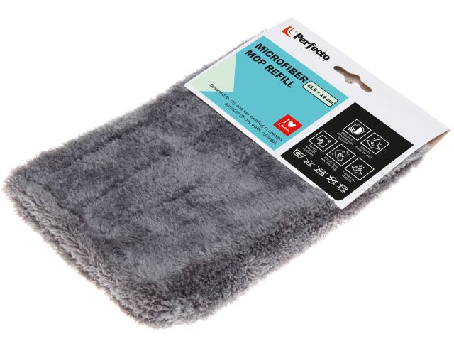 Microfiber mop refill, grey, PERFECTO LINEA