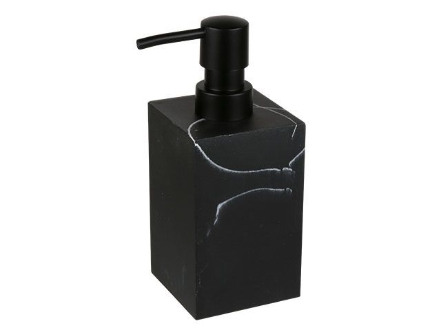 Soap dispenser MARBLE, black, PERFECTO LINEA