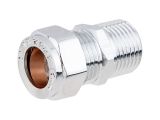 Male adaptor for copper pipes 15 x 1/2&quot; m. CHROME, AV Engineering