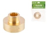 Male/Female adaptor 1" f. x 1/2" m., AV Engineering