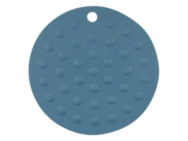 Silicone hot mat, round, 17.5 x 0.2 cm, BLUESTONE, PERFECTO LINEA