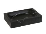 Soap dish MARBLE, black, PERFECTO LINEA
