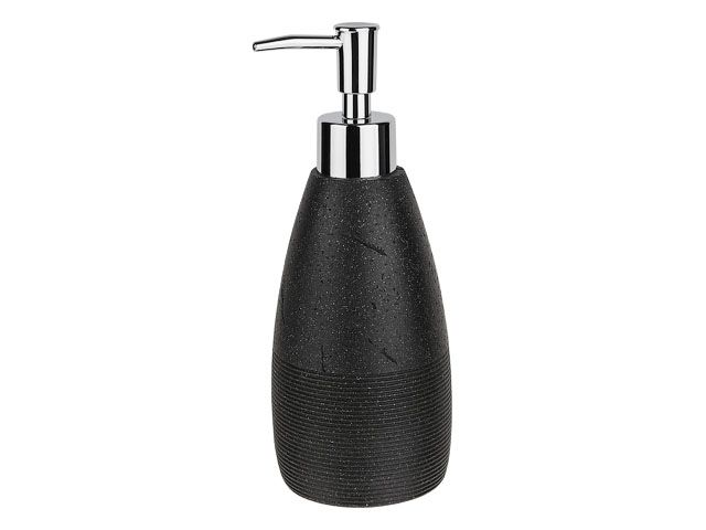 Soap dispenser BLACKSTONE, black, PERFECTO LINEA