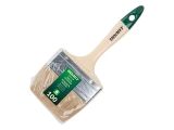 Flat brush 4&quot;-100mm, natural white bristle, plastic handle VOLAT