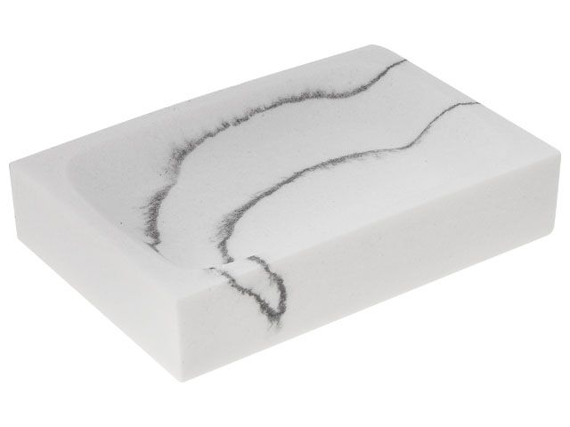 Soap dish MARBLE, white, PERFECTO LINEA