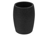 Toothbrush cup BLACKSTONE, black, PERFECTO LINEA