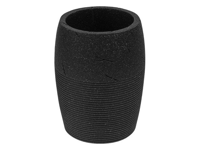 Toothbrush cup BLACKSTONE, black, PERFECTO LINEA